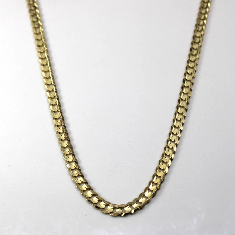 natural crystal pendant necklace Yellow Gold Curb Link Chain | 24"|