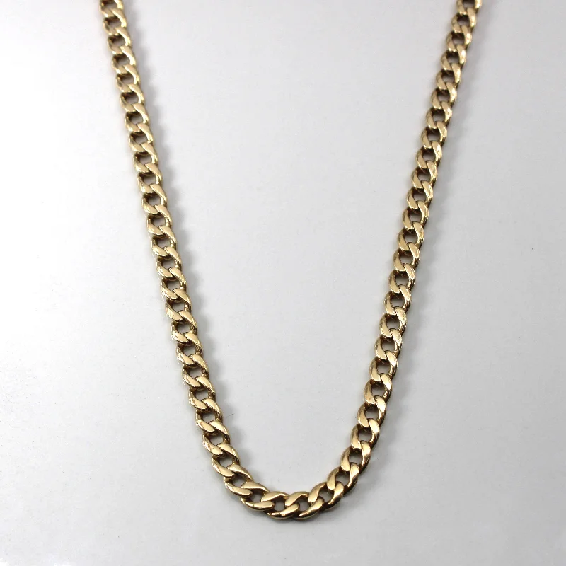 vintage-inspired gold locket Yellow Gold Curb Link Chain | 22"|