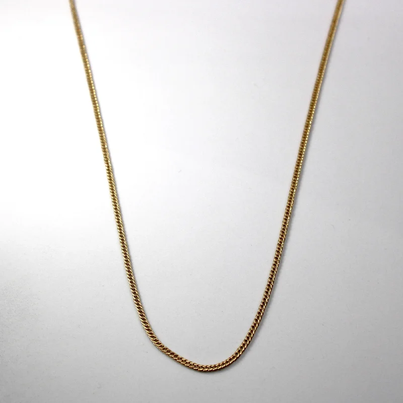 dainty butterfly pendant necklace Yellow Gold Curb Link Chain | 23"|
