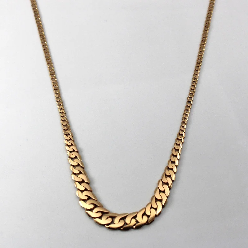 vintage crystal chandelier earrings Yellow Gold Curb Link Chain | 18"|