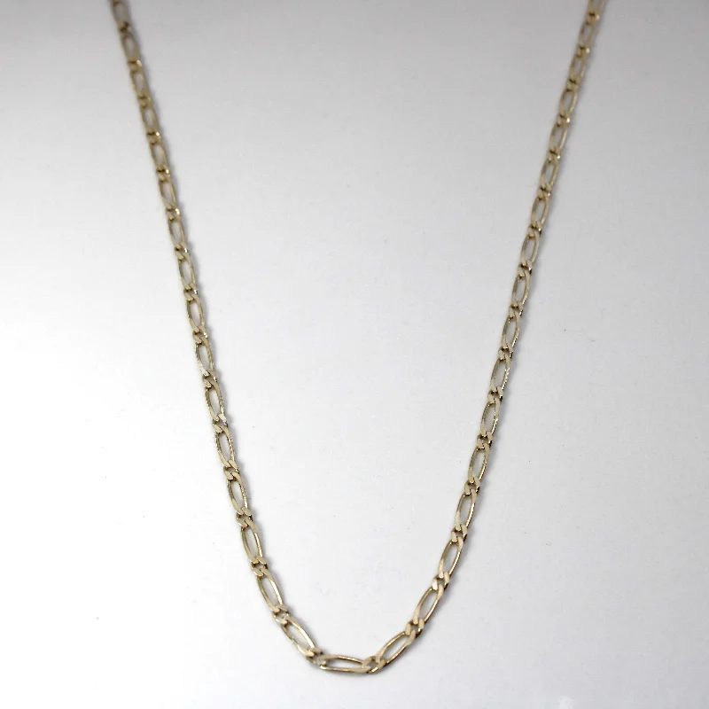 sterling silver herringbone chain Yellow Gold Figaro Link Chain | 18"|