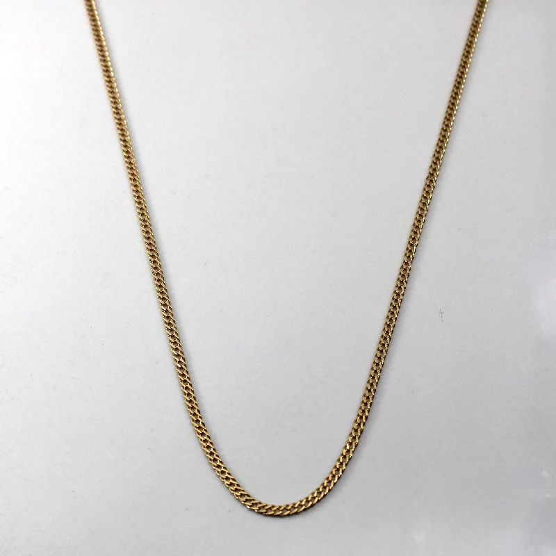 vintage-style garnet ring Yellow Gold Cable Link Chain | 22"|