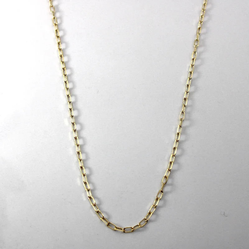women’s leather wrap bracelet Yellow Gold Rolo Link Chain | 18"|