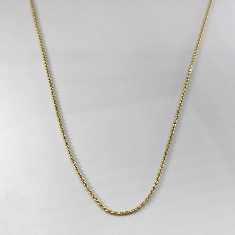 black spinel ring men Yellow Gold Rolo Link Chain | 26"|