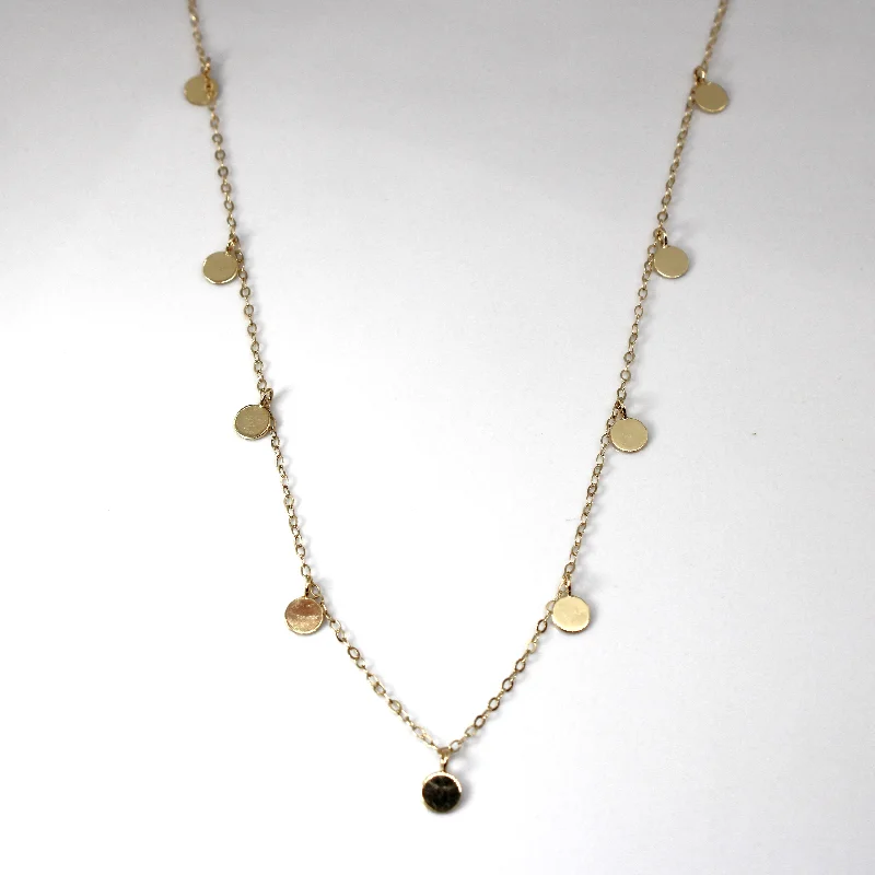 minimalist gold crescent moon necklace Yellow Gold Rolo Link Charm Necklace | 16"|