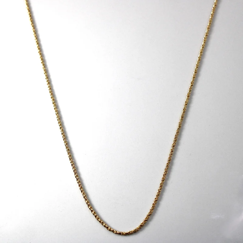 unique crystal bar necklace Yellow Gold Rope Chain | 15"|
