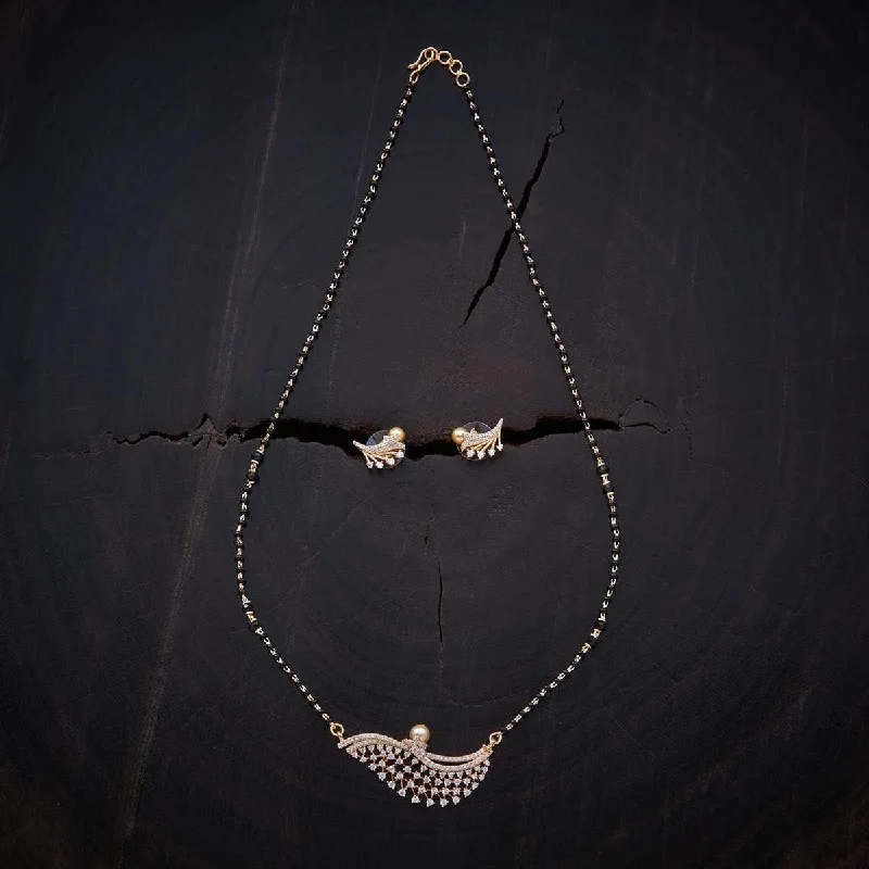 unique gemstone necklace handmade Zircon Mangalsutra 135823
