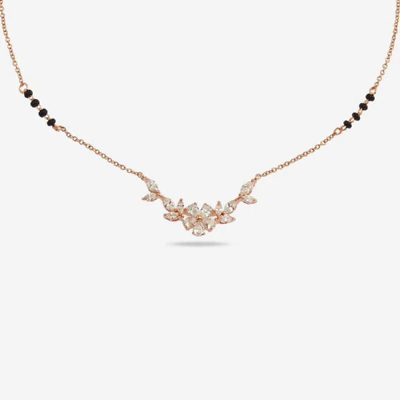 vintage-inspired moonstone necklace Zircon Mangalsutra 165996