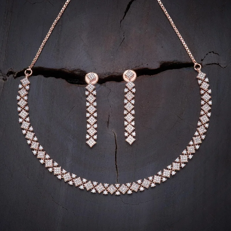 gold choker necklace simple Zircon Necklace 141614