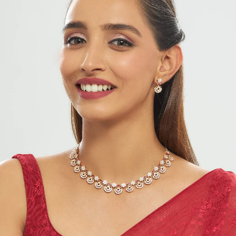 silver anklet with charms Zircon Necklace 146680