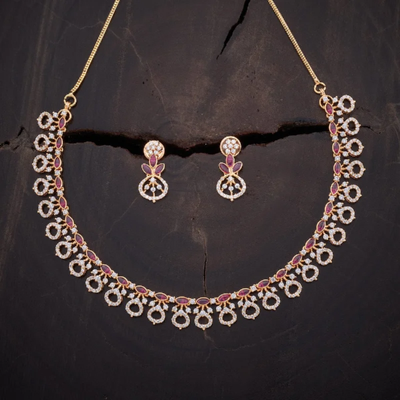 gold daisy stud earrings Zircon Necklace 149331