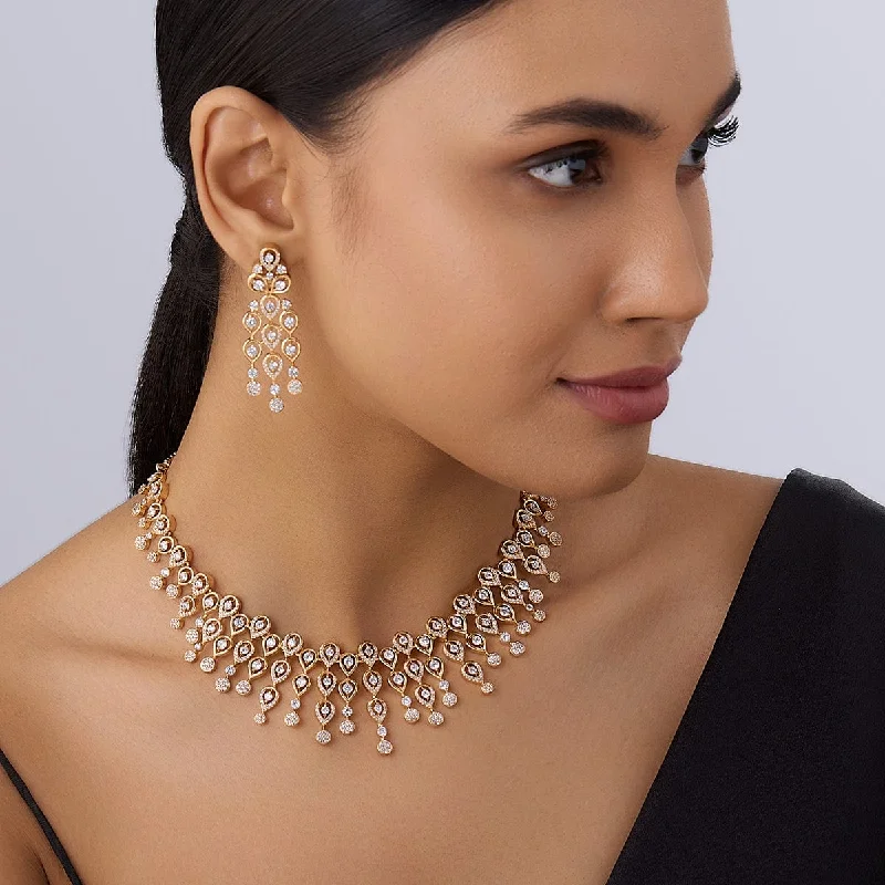 handmade leather ring Zircon Necklace 157879