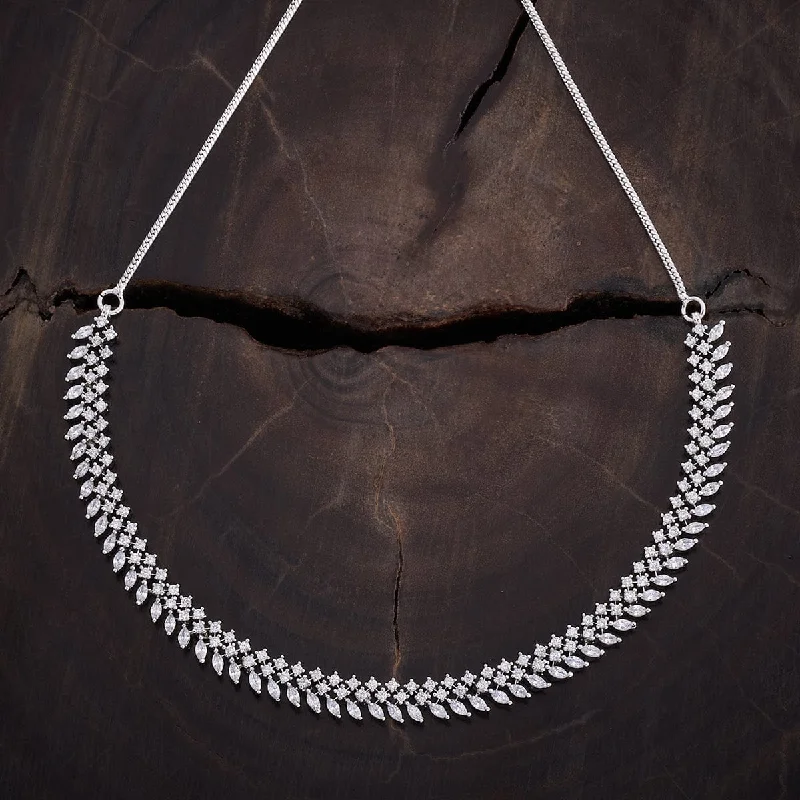 boho gold leaf ring Zircon Necklace 162129