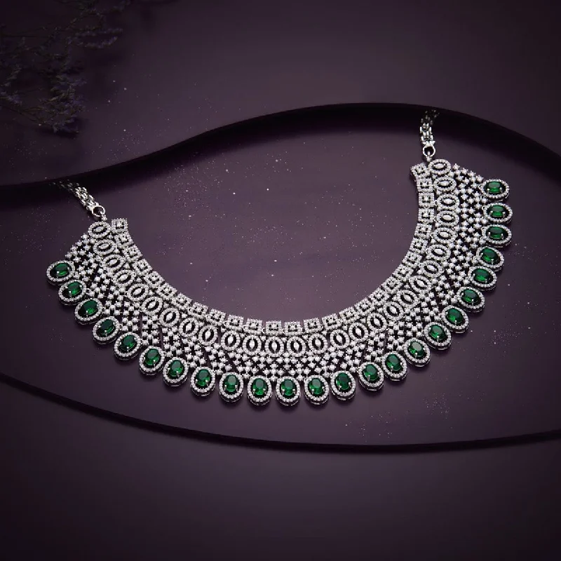 handcrafted sterling silver necklace Zircon Necklace 162196