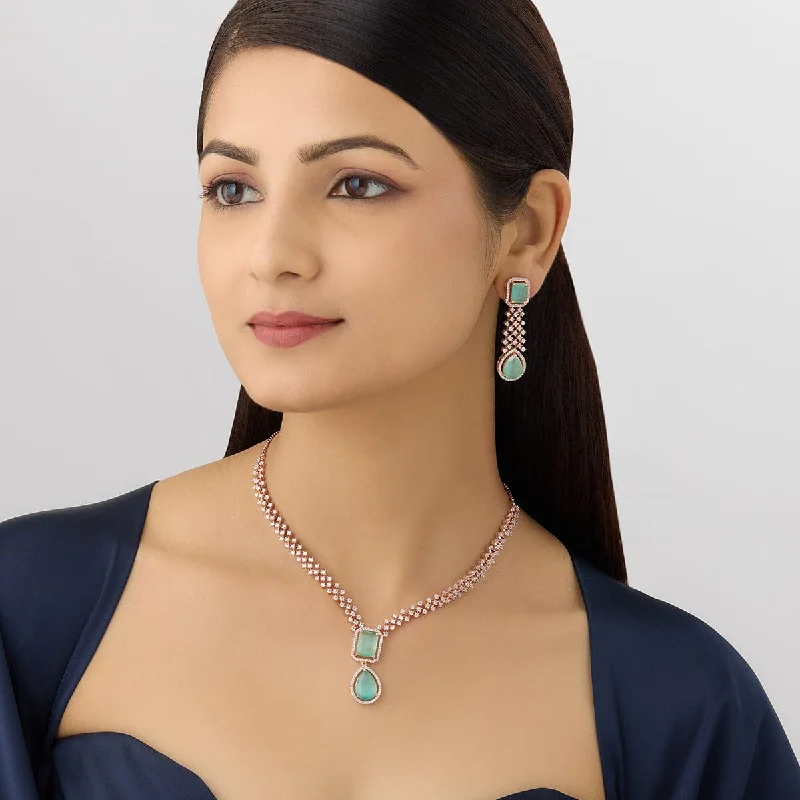 minimalist wedding band set Zircon Necklace 162209
