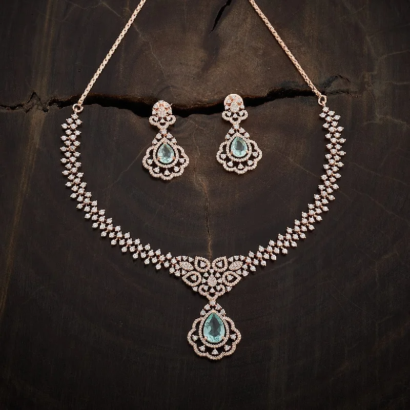 dainty heart charm necklace Zircon Necklace 163804