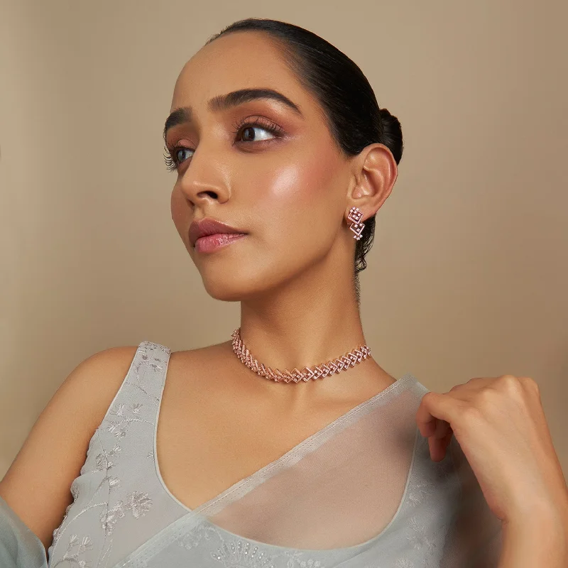 adjustable gemstone choker Zircon Necklace 169325