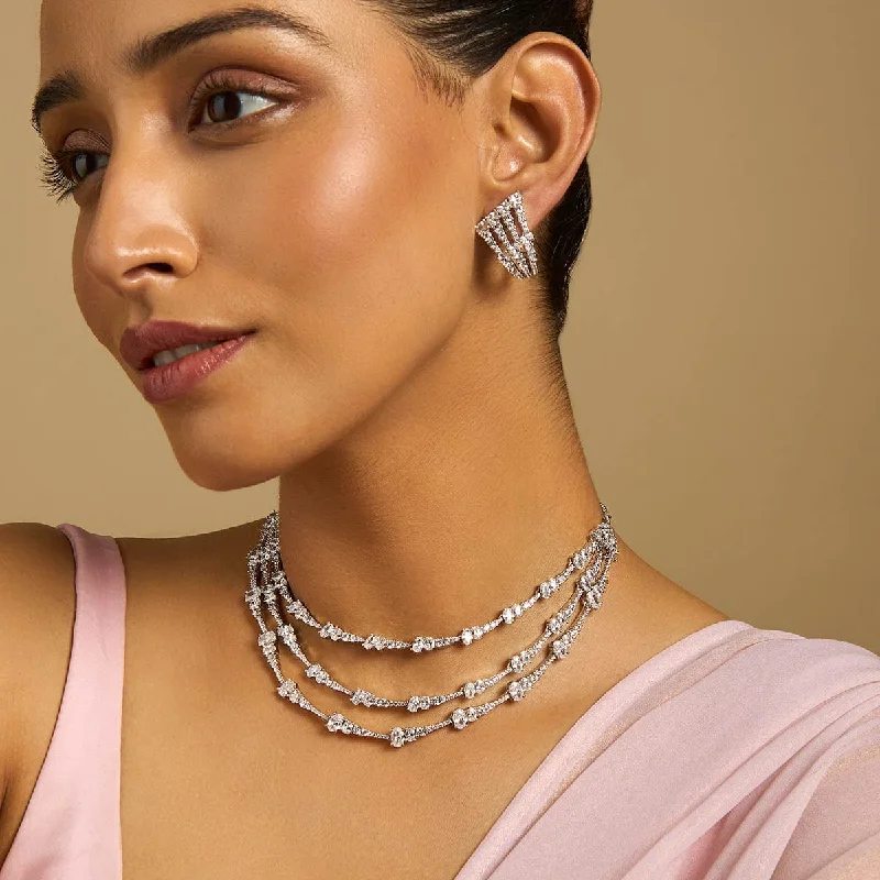 classic pearl bridal earrings Zircon Necklace 170762