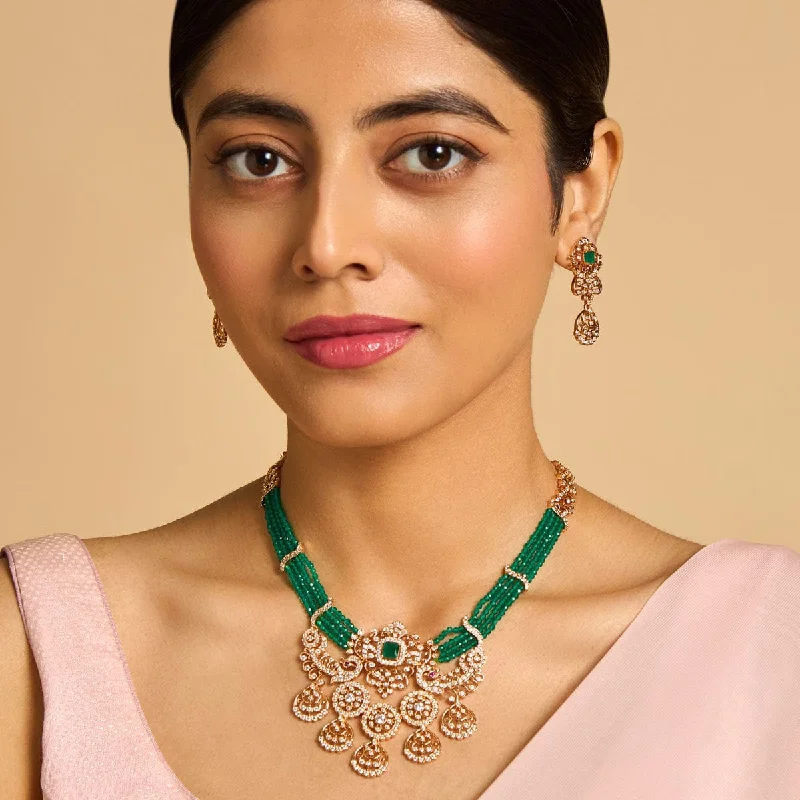infinity loop ring rose gold Zircon Necklace 170978