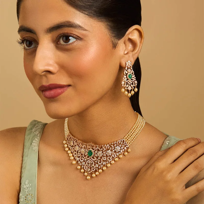 dainty snake ring gold Zircon Necklace 173212