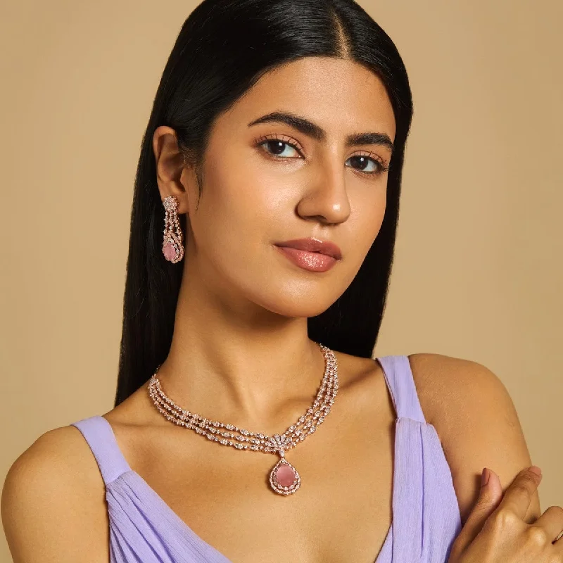 thin gold wedding band women Zircon Necklace 173860