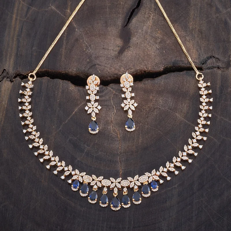 celestial moon and star necklace Zircon Necklace 176302