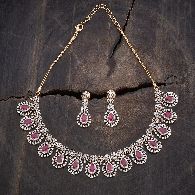 chunky chain necklace trendy Zircon Necklace 177076