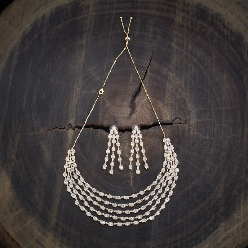 boho beaded statement necklace Zircon Necklace 179956