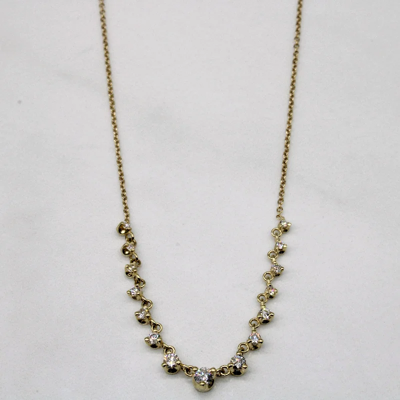 birthstone charm bracelet for mom 'Zoe Chicco' Diamond Link Necklace | 0.46ctw | 16" |